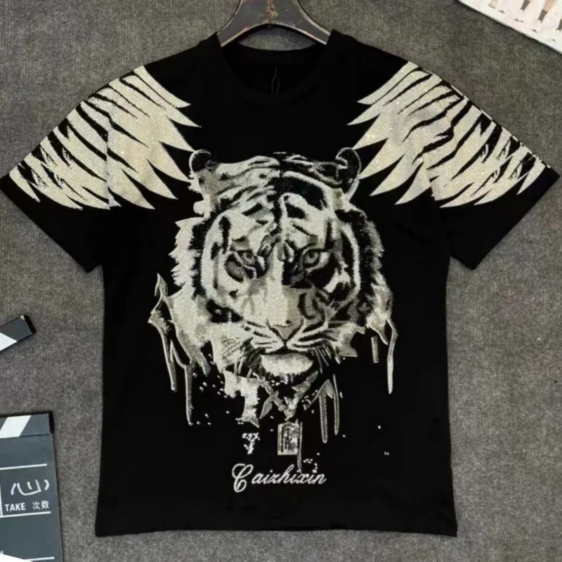 America Punk Retro Wings Tiger Head Graphic T-shirts Fashion Men Summer Short Sleeve Tee Tops Loose Casual Large Size Streetwear
America Punk Retro Wings Tiger Head Graphic T-shirts Fashion Men Summer Short Sleeve Tee Tops Loose Casual Large Size Streetwear