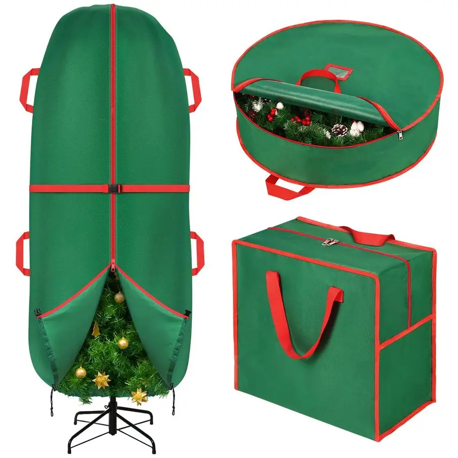 Upright Christmas Tree Storage Bag Set, Christmas Tree Covers for Upright Storage with Christmas Wreath amp Ornament Storage Bag
Upright Christmas Tree Storage Bag Set, Christmas Tree Covers for Upright Storage with Christmas Wreath amp Ornament Storage Bag