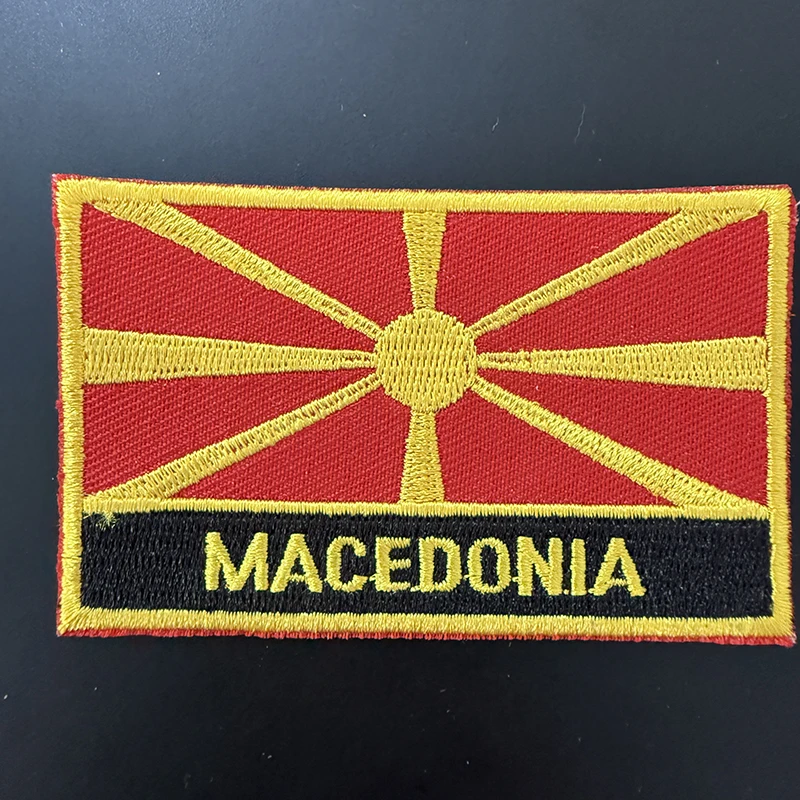 Macedonia Flag Embroidery Patches Iron on Saw on Transfer patches Sewing Applications for Clothes in Home&Garden
Macedonia Flag Embroidery Patches Iron on Saw on Transfer patches Sewing Applications for Clothes in Home&Garden