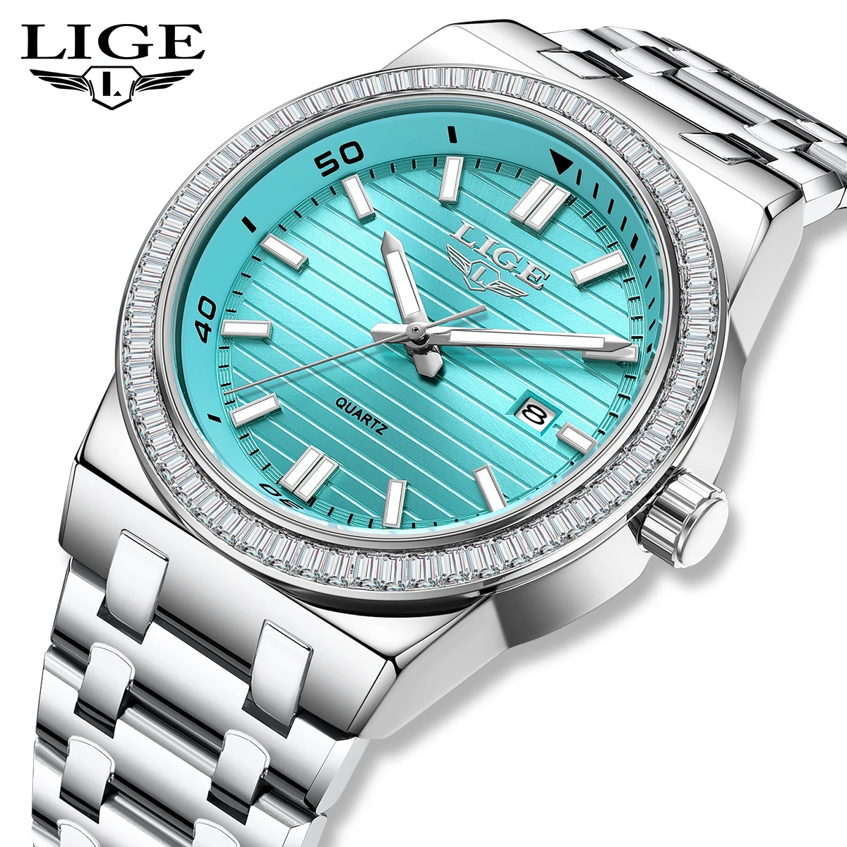 LIGE Роскошные мужские деловые часы, модные кварцевые часы с бриллиантовым циферблатом и ремешком из нержавеющей стали с календарем для мужских часов + коробка
LIGE Роскошные мужские деловые часы, модные кварцевые часы с бриллиантовым циферблатом и ремешком из нержавеющей стали с календарем для мужских часов + коробка