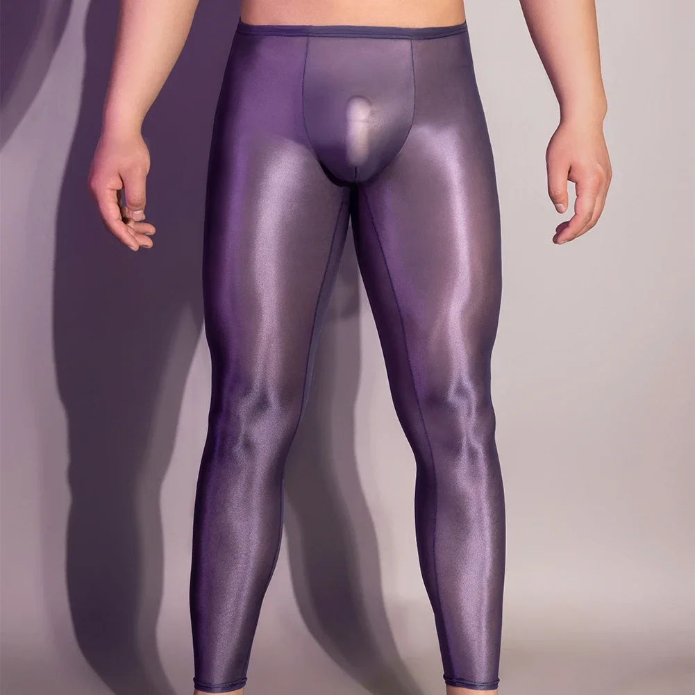 Men's Ultra Thin Oil Shiny Leggings Tight Elastic Sexy Transparent Pouch Underwear Pants Skinny Trousers Man Exotic Pants
Men's Ultra Thin Oil Shiny Leggings Tight Elastic Sexy Transparent Pouch Underwear Pants Skinny Trousers Man Exotic Pants