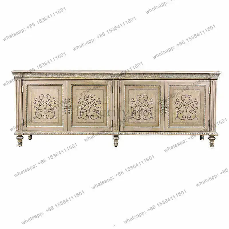 LXAmerican solid wood dining side cabinet villa French champagne gold retro storage cabinetSSS
LXAmerican solid wood dining side cabinet villa French champagne gold retro storage cabinetSSS