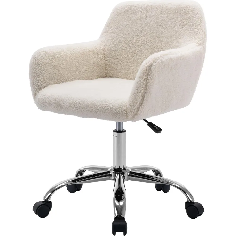 Faux Fur 360°Swivel Desk Chair, Height Adjustable Home Office Armchair with Slivery Base for Teens Women Girls
Faux Fur 360°Swivel Desk Chair, Height Adjustable Home Office Armchair with Slivery Base for Teens Women Girls