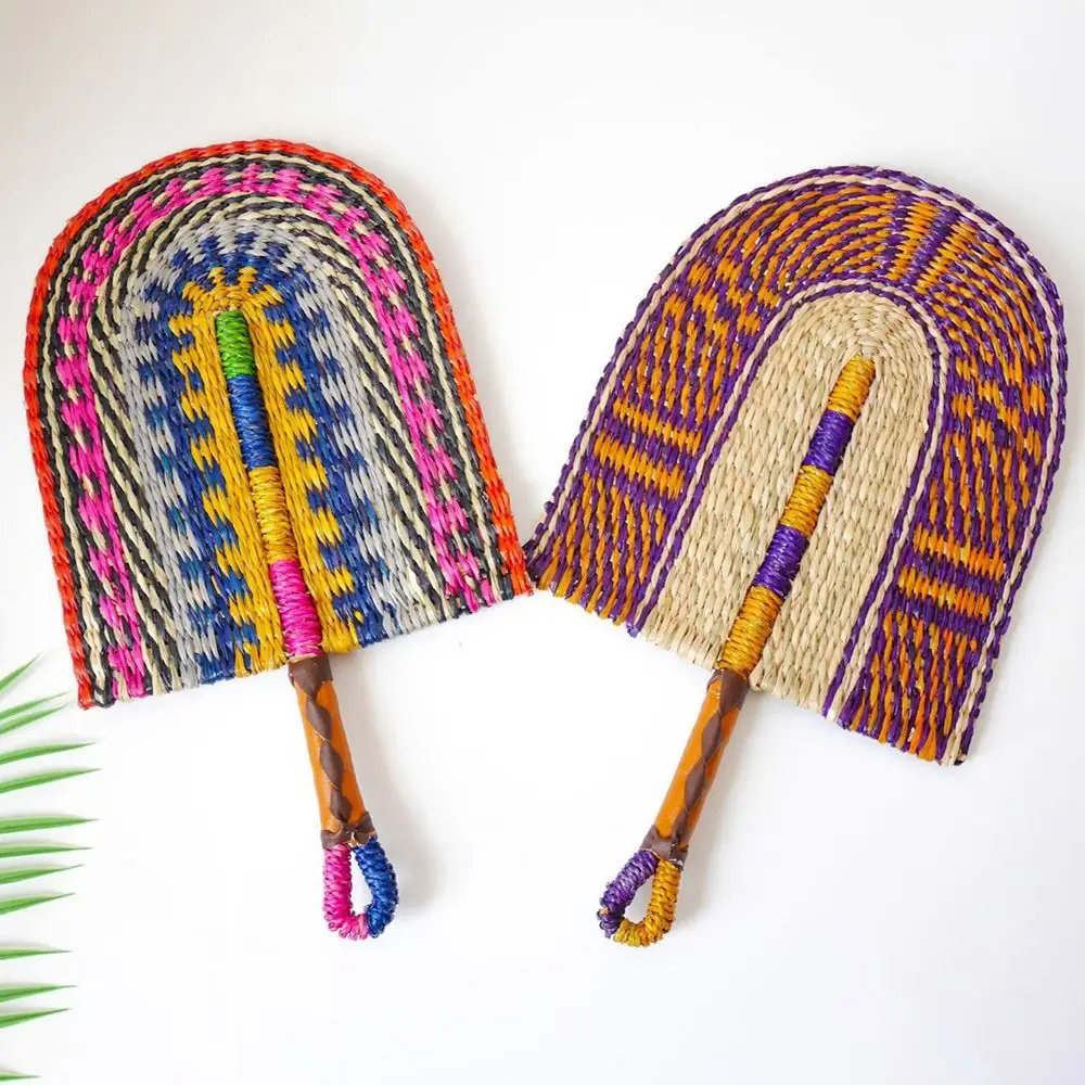 Colorful Striped Patterns Seagrass Woven Fan Vintage Anti-Mosquito Cattail Fan Bohemian Portable Hand Braided Fan School/Office
Colorful Striped Patterns Seagrass Woven Fan Vintage Anti-Mosquito Cattail Fan Bohemian Portable Hand Braided Fan School/Office