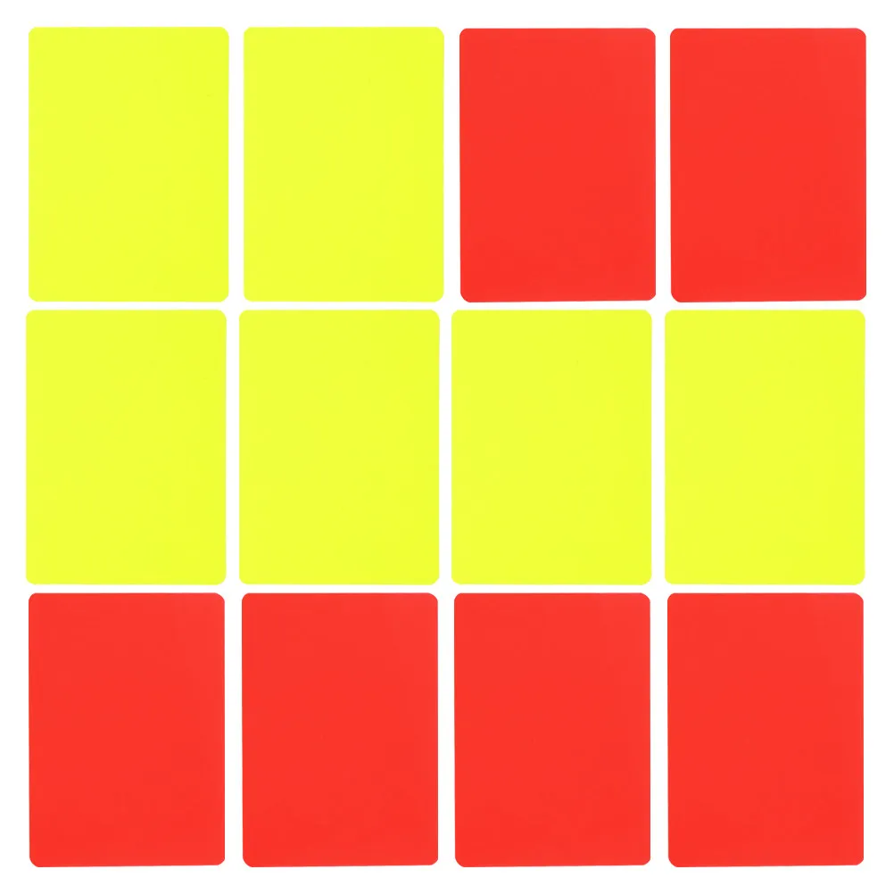12 Pcs Referee Gear Penalty Cards Soccer Red PVC for Football Professional Yellow
12 Pcs Referee Gear Penalty Cards Soccer Red PVC for Football Professional Yellow