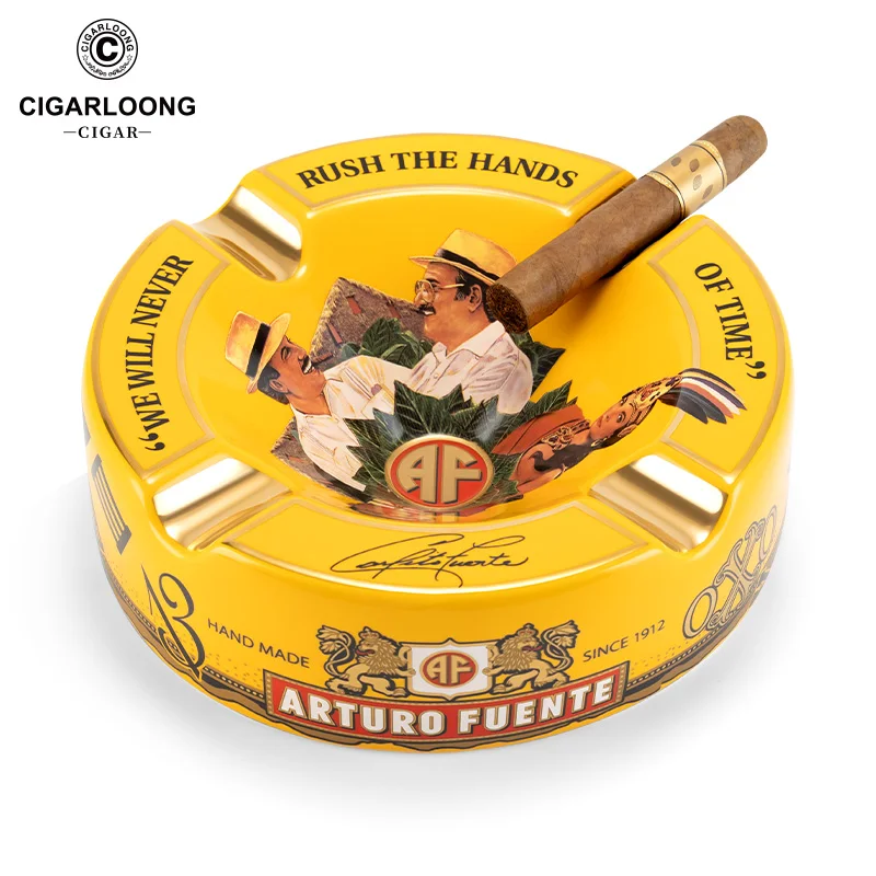 Luxury Round Ashtray Porcelain Cigar Dish Smoke Ceramic Cigar Ashtray Set
Luxury Round Ashtray Porcelain Cigar Dish Smoke Ceramic Cigar Ashtray Set