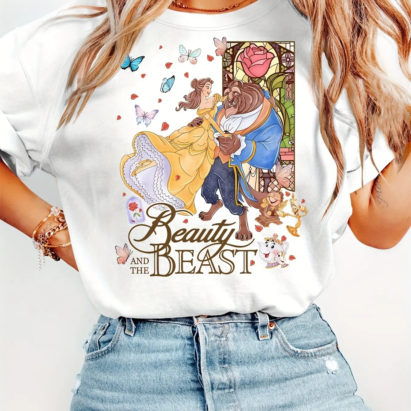 Disney Beauty and The Beast T-shirt Parent-child Clothing Casual Cotton Short Sleeve Travel and Vacation Wear Unisex Oversized
Disney Beauty and The Beast T-shirt Parent-child Clothing Casual Cotton Short Sleeve Travel and Vacation Wear Unisex Oversized