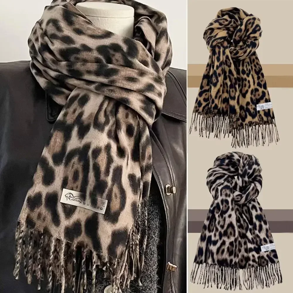 Vintage Leopard Tassels Shawl Imitation Cashmere Thickened Winter Warm Scarf Windproof Foulard Pashmina Hijabs for Women Man
Vintage Leopard Tassels Shawl Imitation Cashmere Thickened Winter Warm Scarf Windproof Foulard Pashmina Hijabs for Women Man