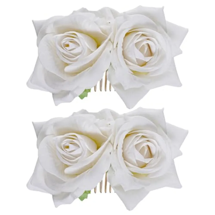 2 Pack Rose Flower Hair Clip Comb Wedding Floral Clips Hairpin Mexican Hair Accessories for Woman Girl Halloween Valentines Mot
2 Pack Rose Flower Hair Clip Comb Wedding Floral Clips Hairpin Mexican Hair Accessories for Woman Girl Halloween Valentines Mot