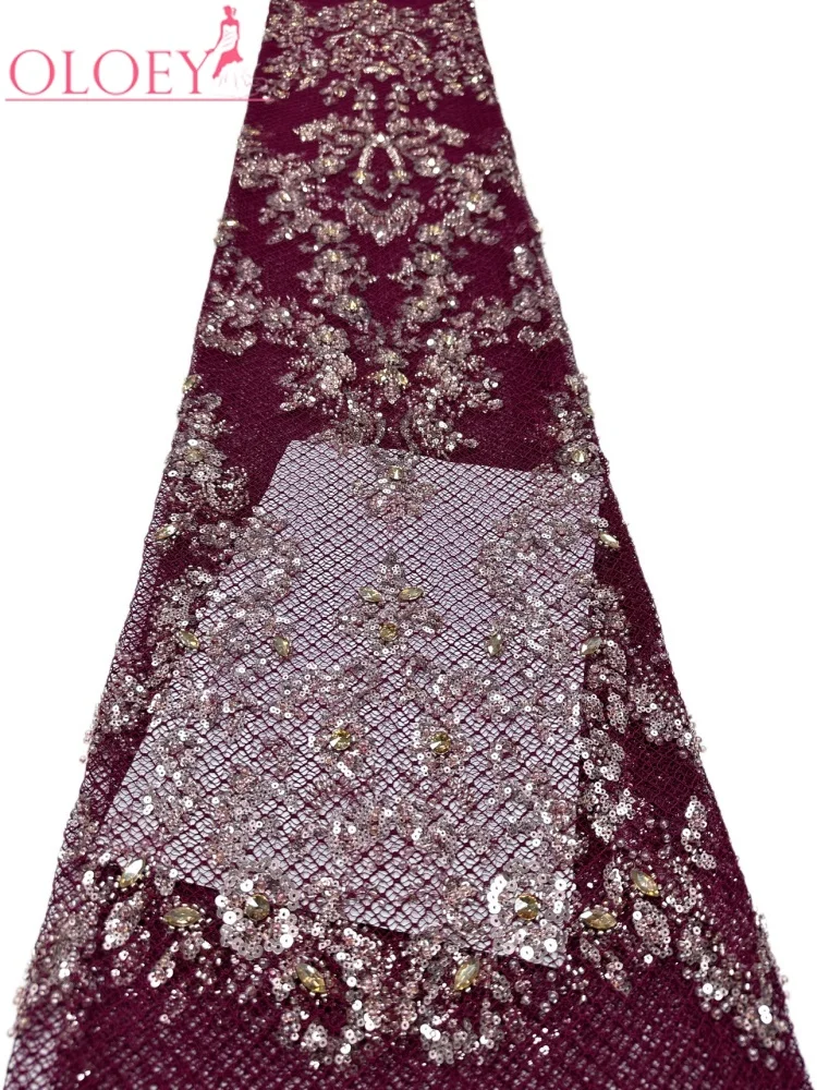 OLOEY African Sequins Beaded Lace Fabric 2026 New Style Nigerian Groom Embroidery Tulle Lace For Bridal Wedding Dress Sewing
OLOEY African Sequins Beaded Lace Fabric 2026 New Style Nigerian Groom Embroidery Tulle Lace For Bridal Wedding Dress Sewing
