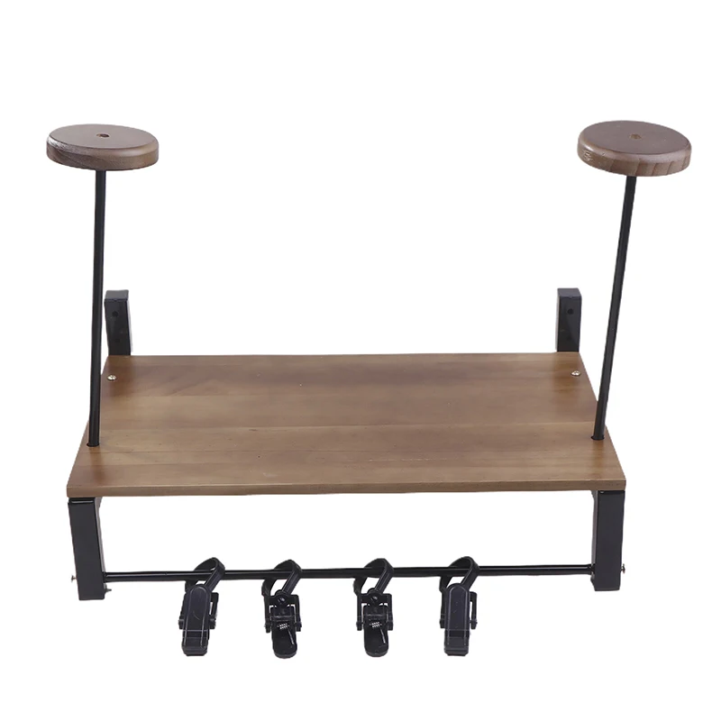 Деревянная настенная подставка для мотоциклетных шлемов с полкой, совместимая с шлемами - вмещает 2 шлема
Деревянная настенная подставка для мотоциклетных шлемов с полкой, совместимая с шлемами - вмещает 2 шлема