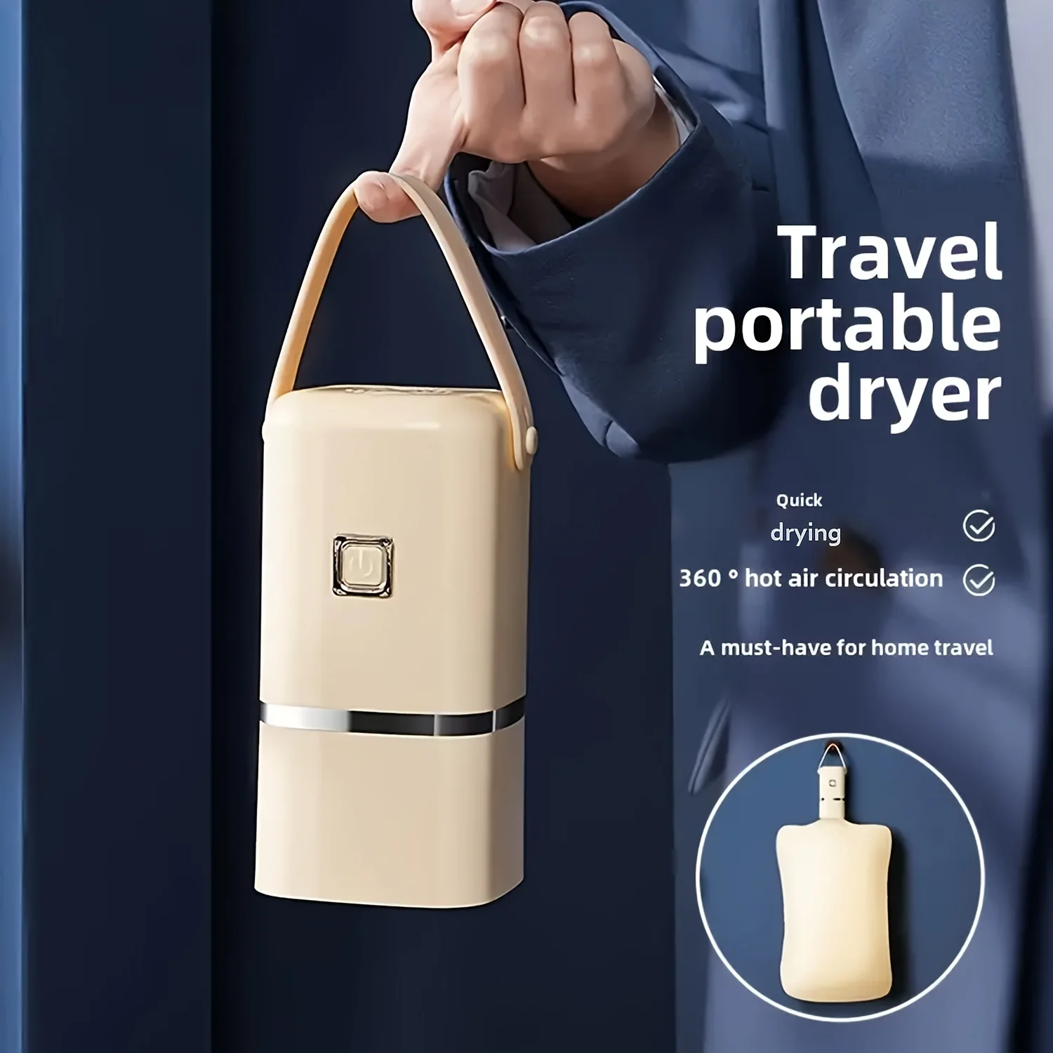 Mini dryer with timer, compact & portable. For dorm, RV and small clothes. With drying bag, ideal for underwear, home daily use.
Mini dryer with timer, compact & portable. For dorm, RV and small clothes. With drying bag, ideal for underwear, home daily use.