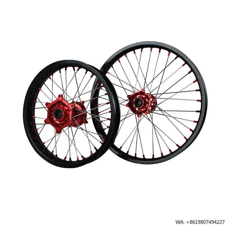 Hot Sales Wheels Set Red Hub for CR125 CR250 CRF250 CRF450 21" & 19" Black Rims
Hot Sales Wheels Set Red Hub for CR125 CR250 CRF250 CRF450 21" & 19" Black Rims