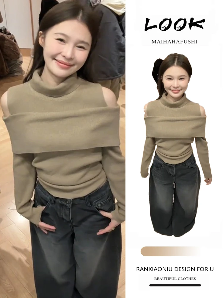 Сексуальный зимний дизайн для пикантных девушек, трикотажный комплект из двух предметов с высоким воротником и колючками, женский модный повседневный комплект
Сексуальный зимний дизайн для пикантных девушек, трикотажный комплект из двух предметов с высоким воротником и колючками, женский модный повседневный комплект