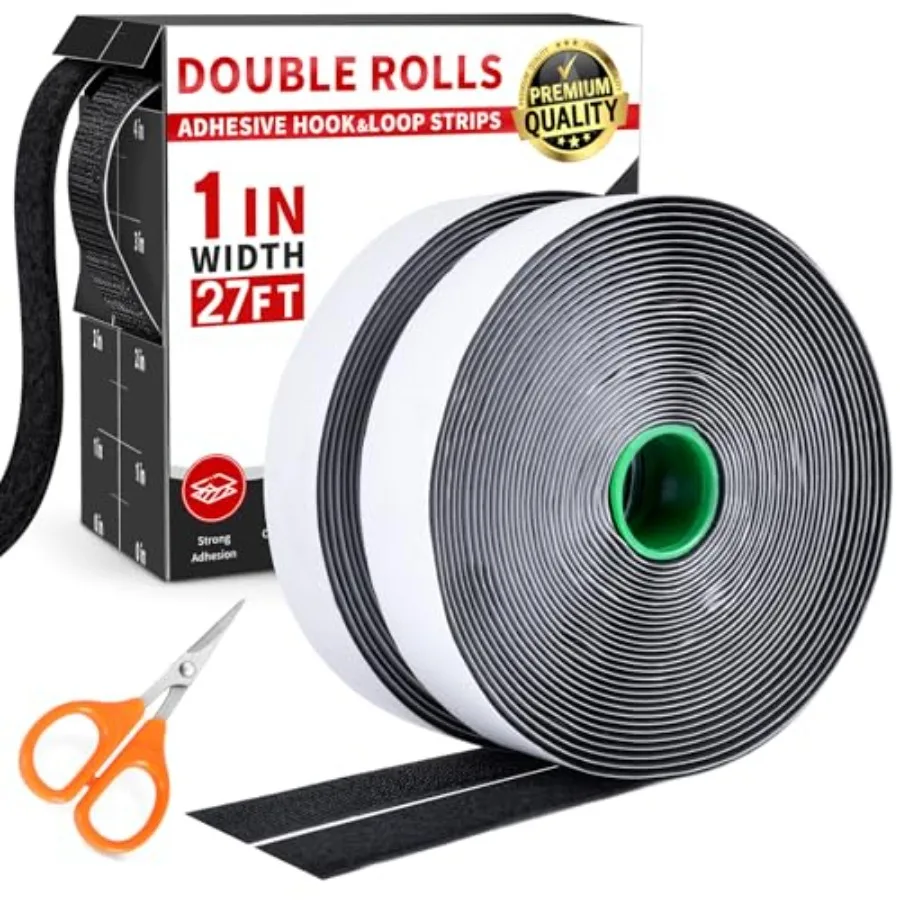 ch 7Feet Hook and Loop Strips with Adhesive, Double Sided Self Adhesive, Nylon Self Tape for Home Office School and Crafting
ch 7Feet Hook and Loop Strips with Adhesive, Double Sided Self Adhesive, Nylon Self Tape for Home Office School and Crafting