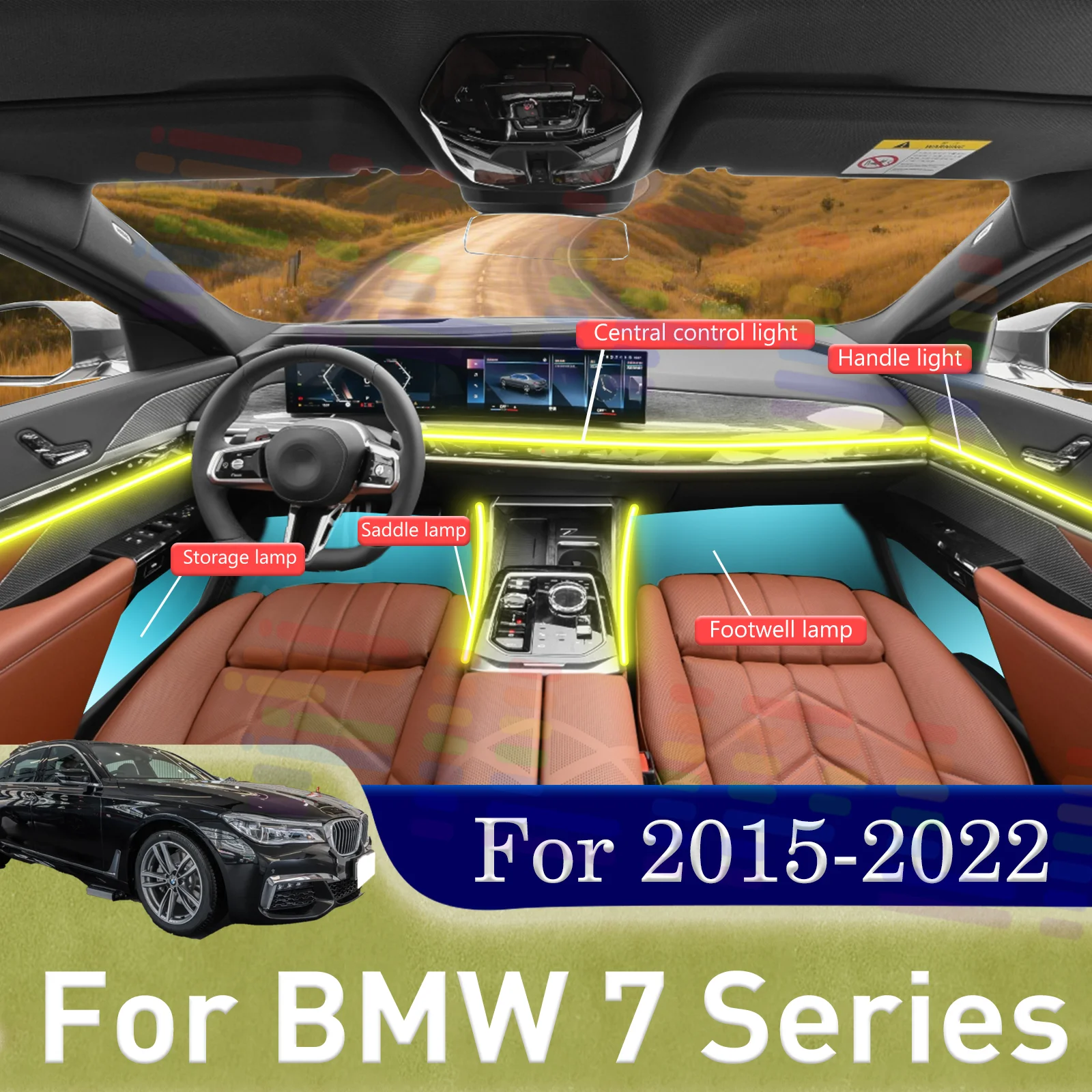 For BMW 7series G11 G12 Elevate Ski Trip Drives with Hidden LED Light Strips for Car Interiors Providing 64 Winter-White Colors
For BMW 7series G11 G12 Elevate Ski Trip Drives with Hidden LED Light Strips for Car Interiors Providing 64 Winter-White Colors