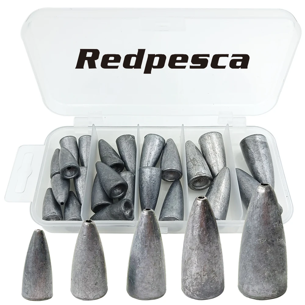 Assorted Fishing Weights Sinker Kit 1.8g-40g Bullet-Shaped Lead Sinkers, Hollow Core, Fishing Tackle Box Set
Assorted Fishing Weights Sinker Kit 1.8g-40g Bullet-Shaped Lead Sinkers, Hollow Core, Fishing Tackle Box Set