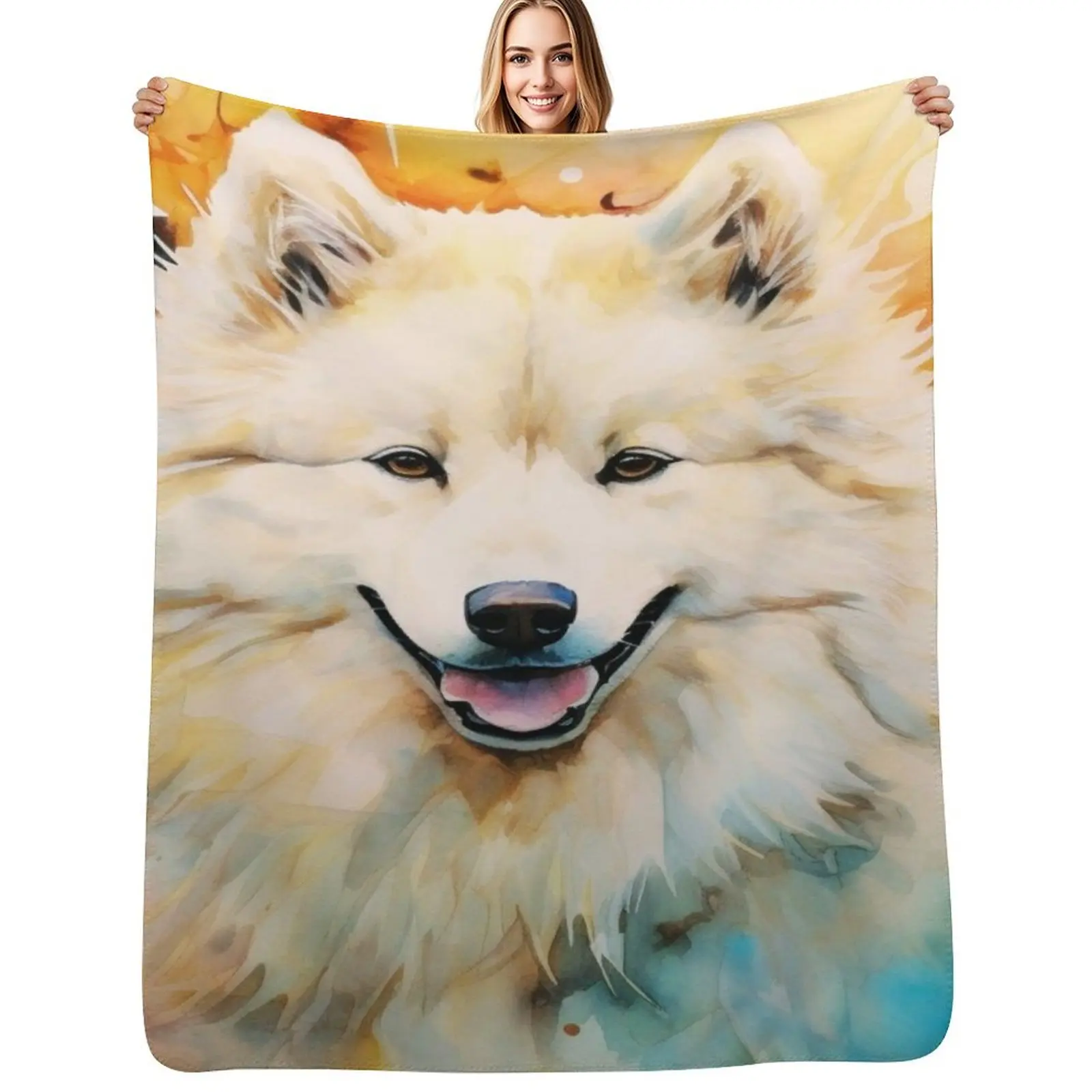 Watercolor Samoyed Throw Blanket Lightweight Cozy Blanket for Bed Sofa
Watercolor Samoyed Throw Blanket Lightweight Cozy Blanket for Bed Sofa