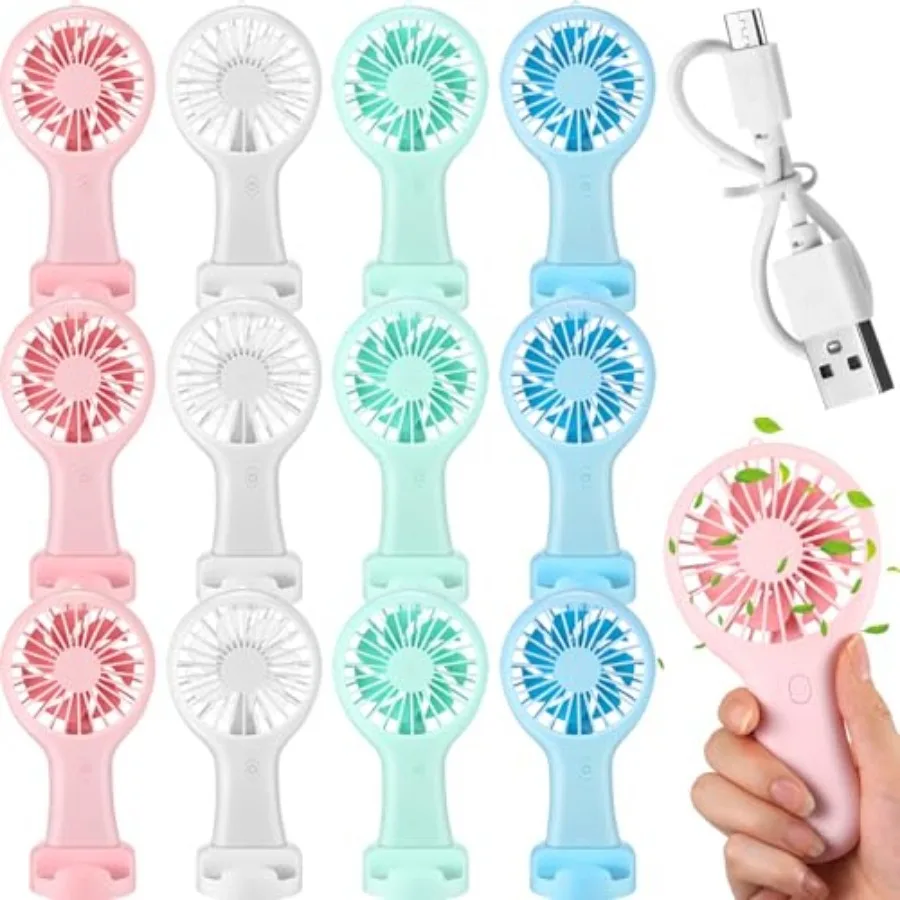12 Pcs Mini Handheld Fan Bulk 3 Speed USB Electric Battery Operated Small Portable Pocket Fan with Data Cable and Mounting Base
12 Pcs Mini Handheld Fan Bulk 3 Speed USB Electric Battery Operated Small Portable Pocket Fan with Data Cable and Mounting Base