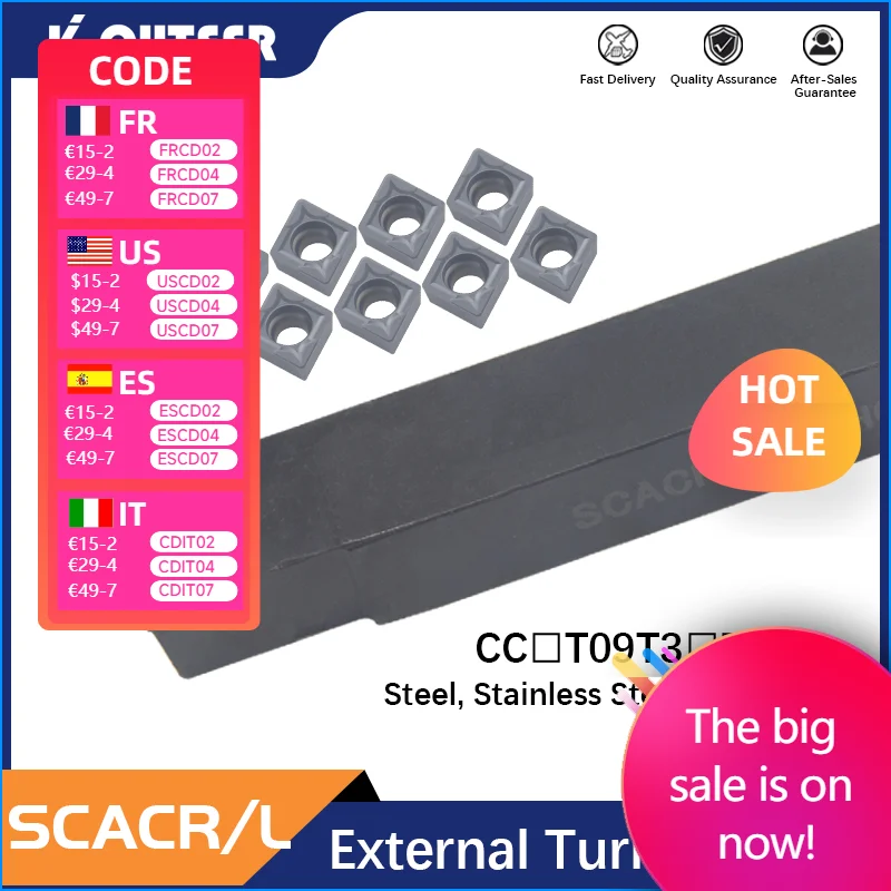 Токарный станок SCACR1010K09 SCACR2020K09 SCACR2020K12, обработка брусков для токарного станка, держатели для инструментов, набор внешних токарных инструментов CCMT
Токарный станок SCACR1010K09 SCACR2020K09 SCACR2020K12, обработка брусков для токарного станка, держатели для инструментов, набор внешних токарных инструментов CCMT