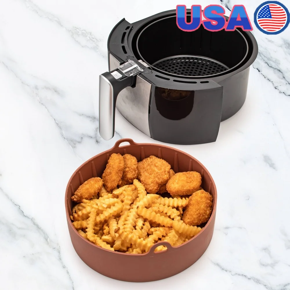 Air Fryer Liner Silicone Non-Stick Reusable Heat Resistant Dishwasher Safe Fits 3qt to 5qt Fryers Easy Clean Up
Air Fryer Liner Silicone Non-Stick Reusable Heat Resistant Dishwasher Safe Fits 3qt to 5qt Fryers Easy Clean Up