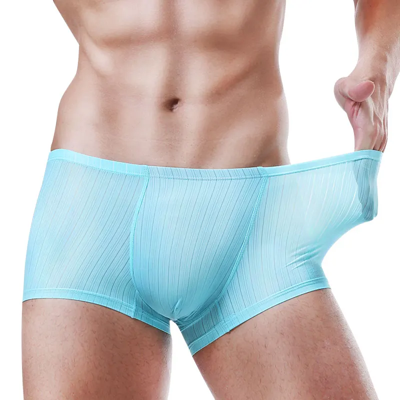Summer Thin and Breathable Men's Ice Silk Seamless Underwear Boxer Briefs One Piece Youth Sexy Boxer Briefs
Summer Thin and Breathable Men's Ice Silk Seamless Underwear Boxer Briefs One Piece Youth Sexy Boxer Briefs