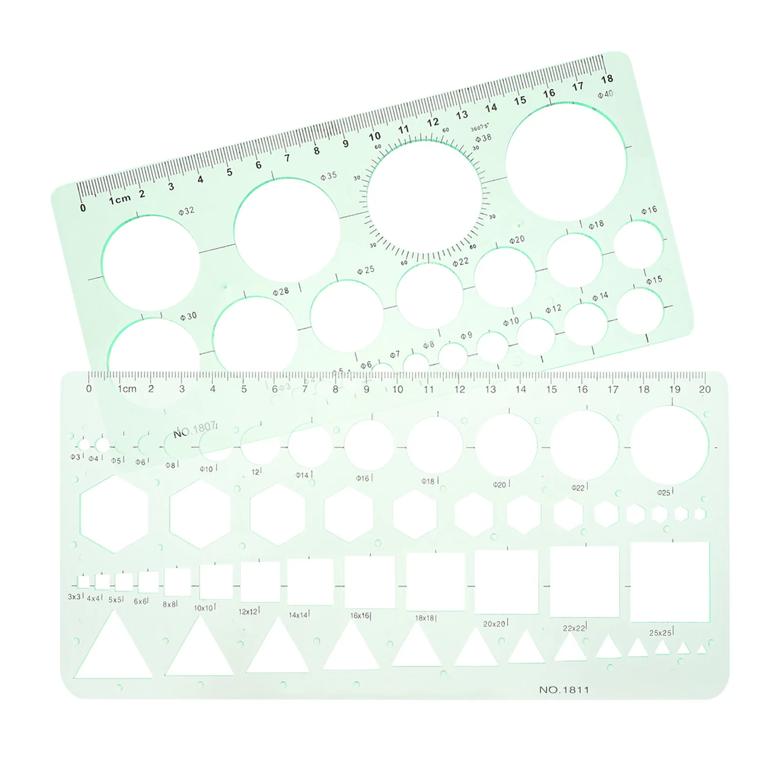 2 шт. прозрачных пластиковых шаблонов для рисования, геометрические трафареты для художников, студентов, черчения, дизайна, многофункциональная линейка
2 шт. прозрачных пластиковых шаблонов для рисования, геометрические трафареты для художников, студентов, черчения, дизайна, многофункциональная линейка