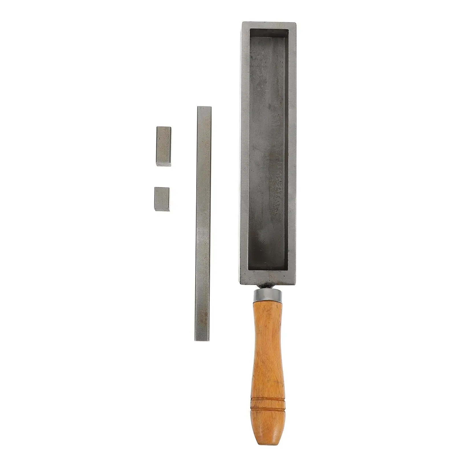 Wooden Handle Mold for Gold Silver Metal 8 Inch Silver Melting Mold 2 Gold Melting Slot Steel Blocks Jewelry Tool
Wooden Handle Mold for Gold Silver Metal 8 Inch Silver Melting Mold 2 Gold Melting Slot Steel Blocks Jewelry Tool