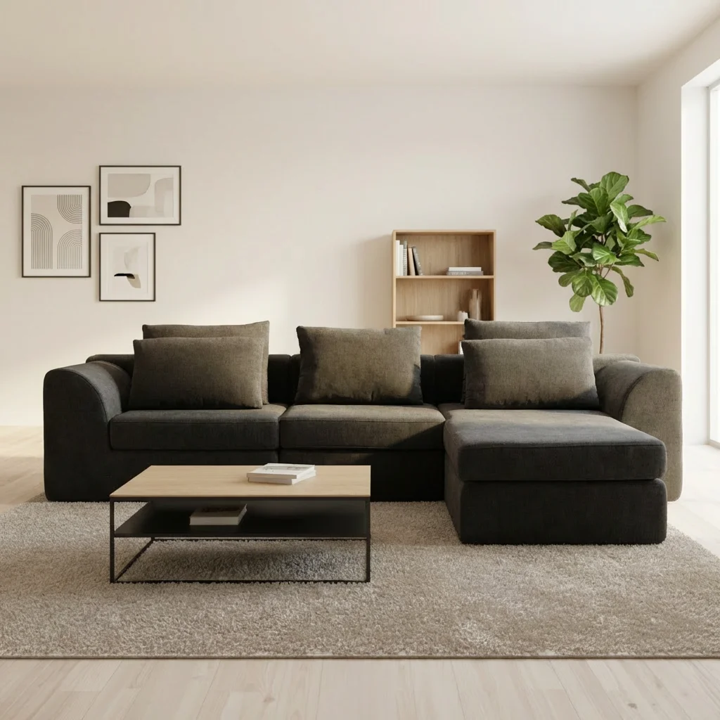#2026 Living Room 7-seater Sofa Dark Burgundy Compressed L Shape Complete Living Room Compress Sofas Set with Back Rest
#2026 Living Room 7-seater Sofa Dark Burgundy Compressed L Shape Complete Living Room Compress Sofas Set with Back Rest