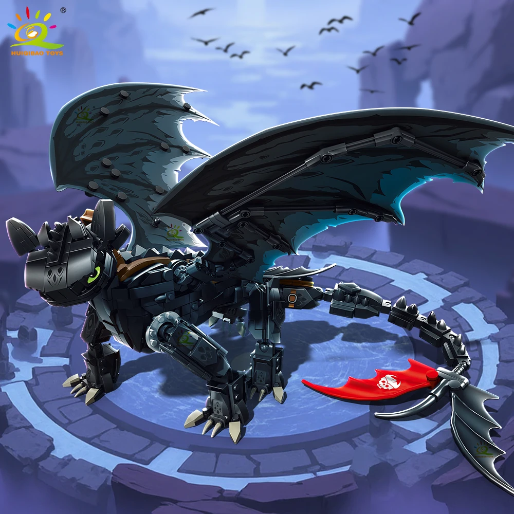 HUIQIBAO 1026PCS MOC Black dragon Monster Building Blocks movie series animals model assembly Bricks Toy set for children gift
HUIQIBAO 1026PCS MOC Black dragon Monster Building Blocks movie series animals model assembly Bricks Toy set for children gift