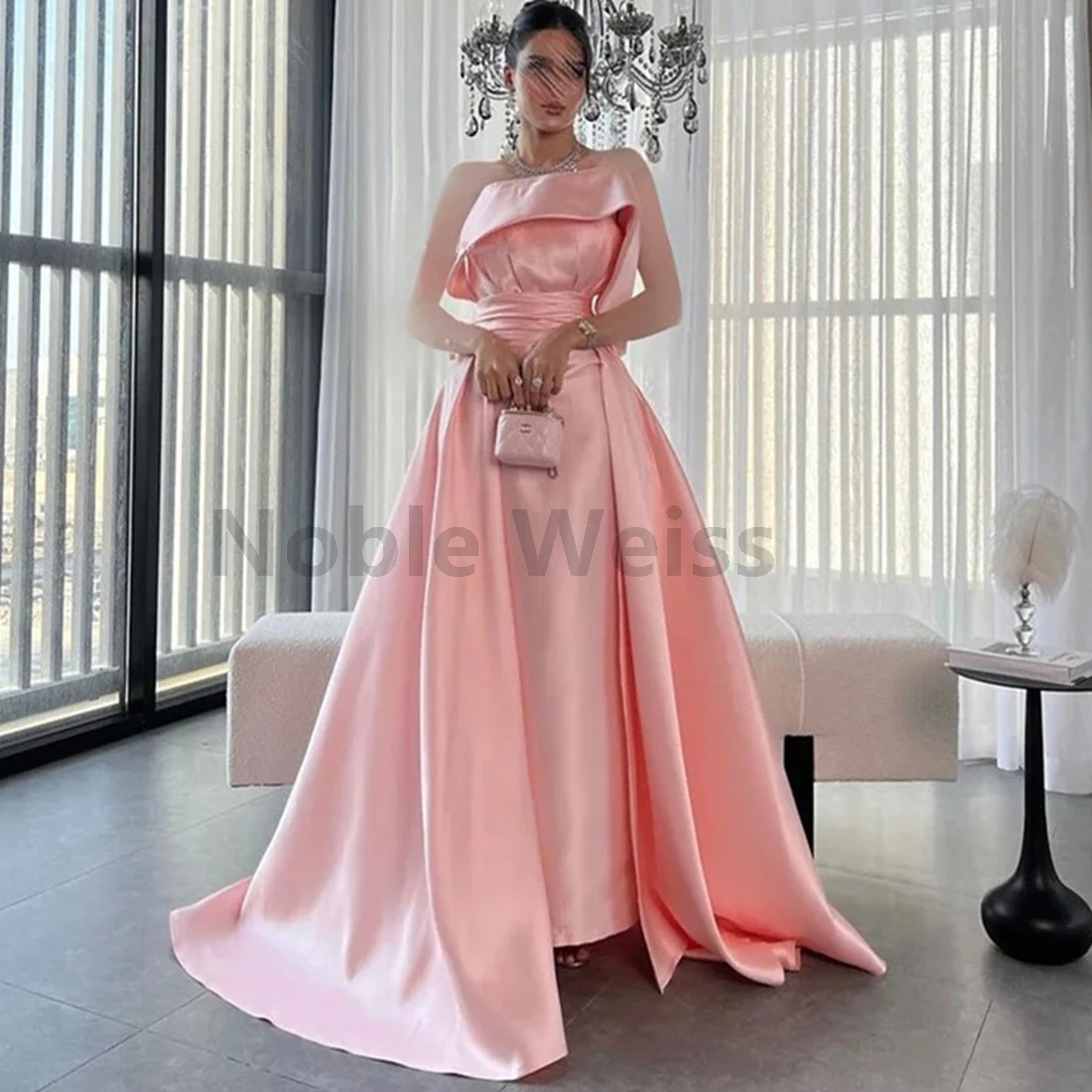 Elegant Satin Mermaid Evening Dresses Strapless Pleat Prom Gown Women Formal Party Gowns Customize
Elegant Satin Mermaid Evening Dresses Strapless Pleat Prom Gown Women Formal Party Gowns Customize