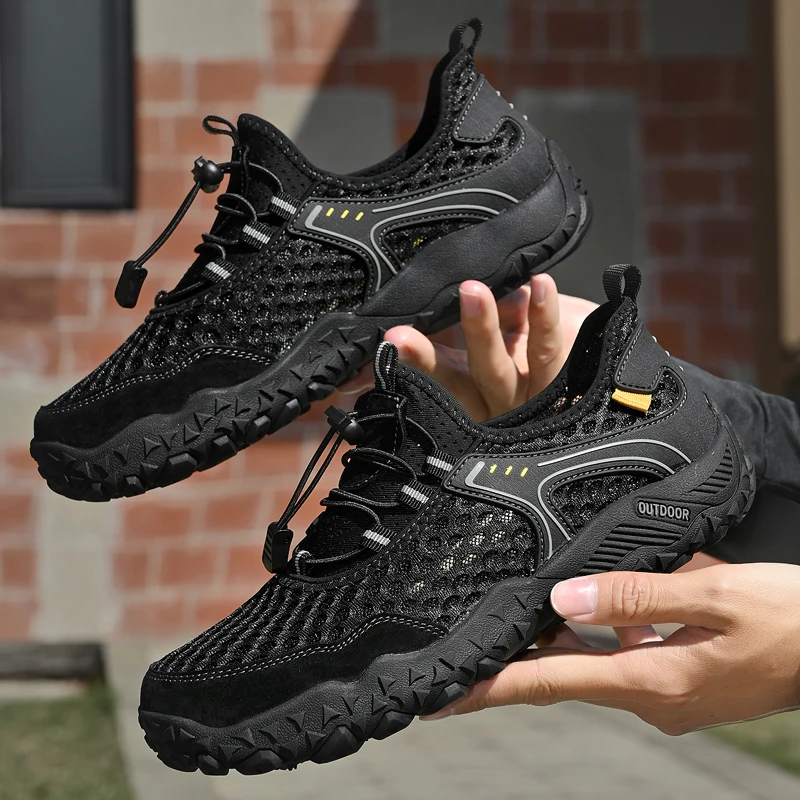 Men's Outdoor Mesh Hiking Shoes Breathable Non-slip Quick-dry Wading Shoes for Summer Trekking Walking Fishing Water Sneakers
Men's Outdoor Mesh Hiking Shoes Breathable Non-slip Quick-dry Wading Shoes for Summer Trekking Walking Fishing Water Sneakers
