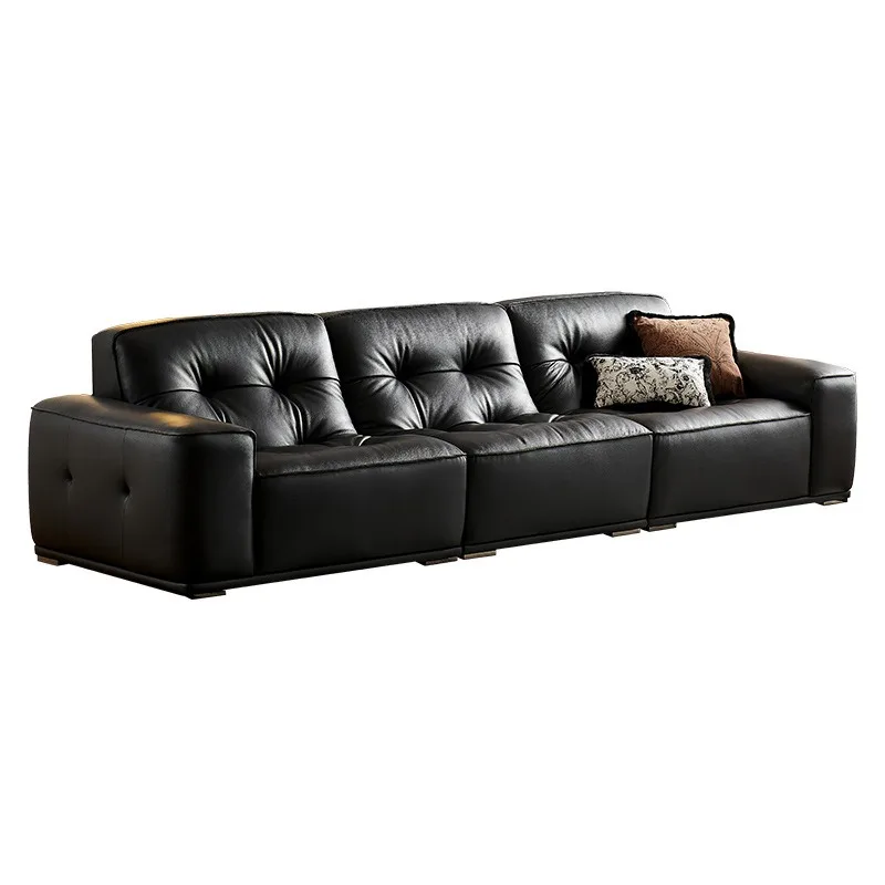 Tongyu special black diamond sofa, living room straight row medium and ancient retro big black cow tofu block leather sofa
Tongyu special black diamond sofa, living room straight row medium and ancient retro big black cow tofu block leather sofa