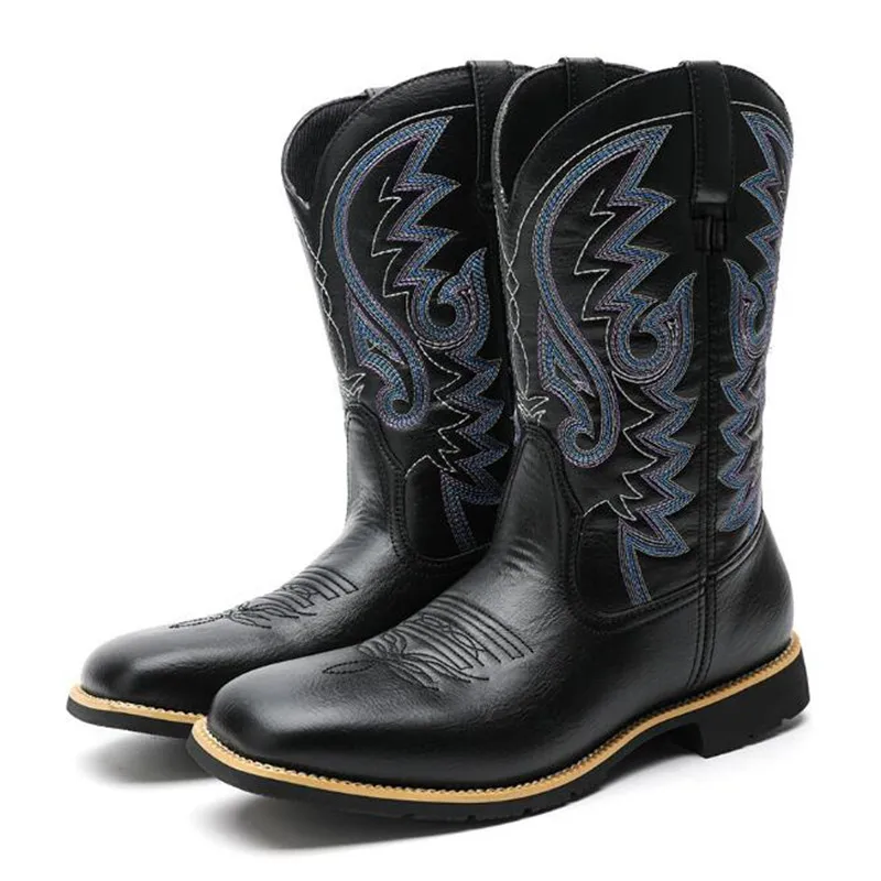 New Luxury Brand Mid-calf Western Boots Men Black Brown Cowboy Boots Handmade Leather Shoes Punk Man Women Unisex Riding Botas
New Luxury Brand Mid-calf Western Boots Men Black Brown Cowboy Boots Handmade Leather Shoes Punk Man Women Unisex Riding Botas