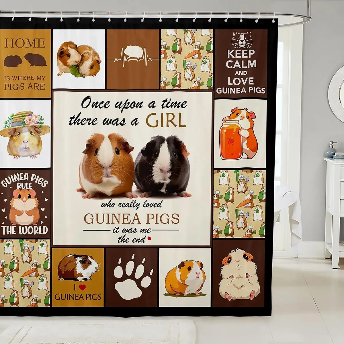Cute Guinea Pig Kids Shower Curtains,Cartoon Pets Animals Toddler Bathroom Curtains for Girls Boys Adults,Geometric Patchwork
Cute Guinea Pig Kids Shower Curtains,Cartoon Pets Animals Toddler Bathroom Curtains for Girls Boys Adults,Geometric Patchwork
