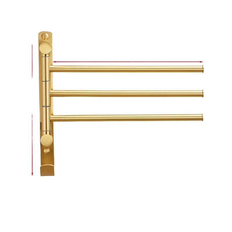 Brass towel rack creative rotating towel bar bathroom gold all copper rack free of punching
Brass towel rack creative rotating towel bar bathroom gold all copper rack free of punching