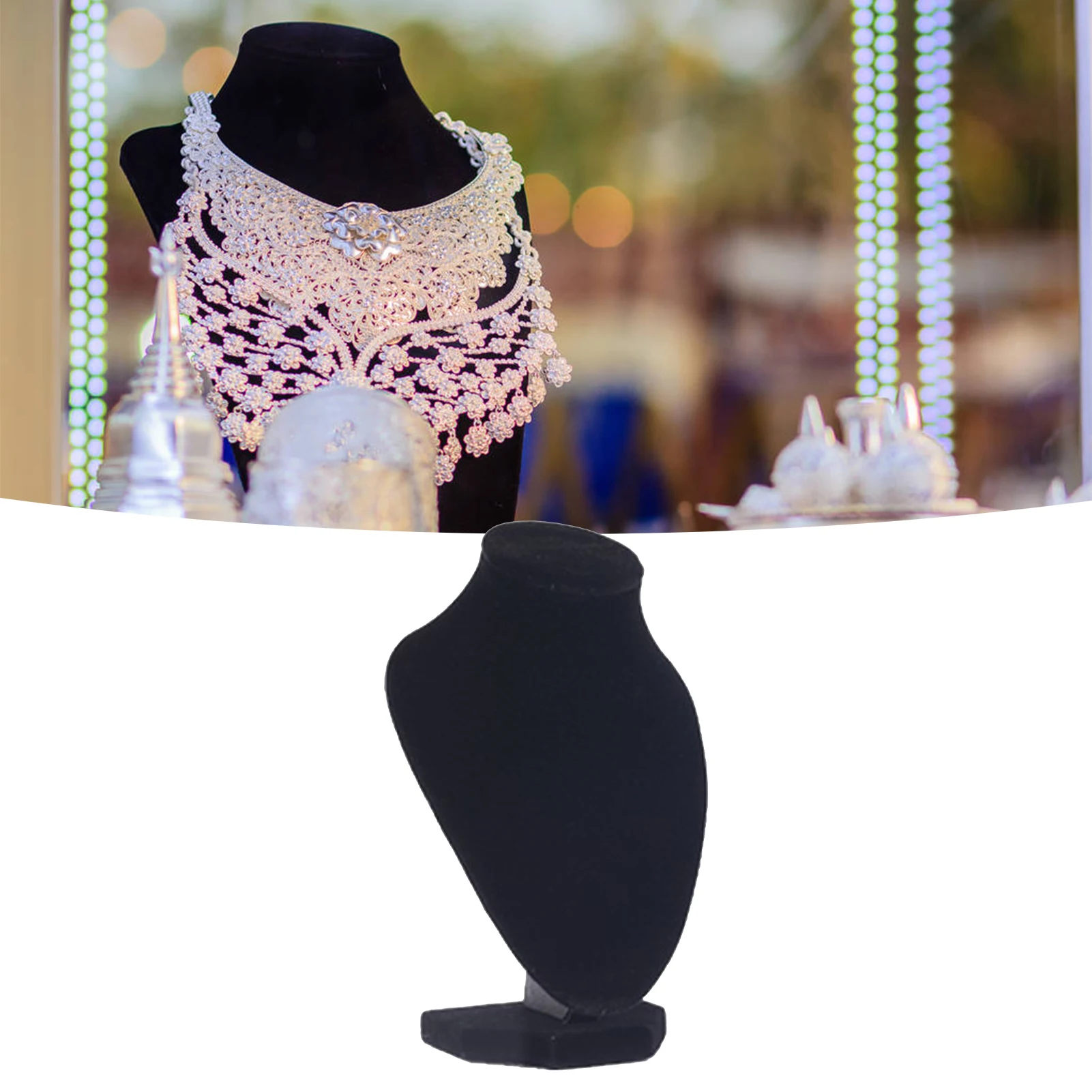 Necklace Mannequin Bust Wooden Decor Portable Jewelry Chain Bust Stylish Safe Elegant Black Lint for Jeweler for Store
Necklace Mannequin Bust Wooden Decor Portable Jewelry Chain Bust Stylish Safe Elegant Black Lint for Jeweler for Store