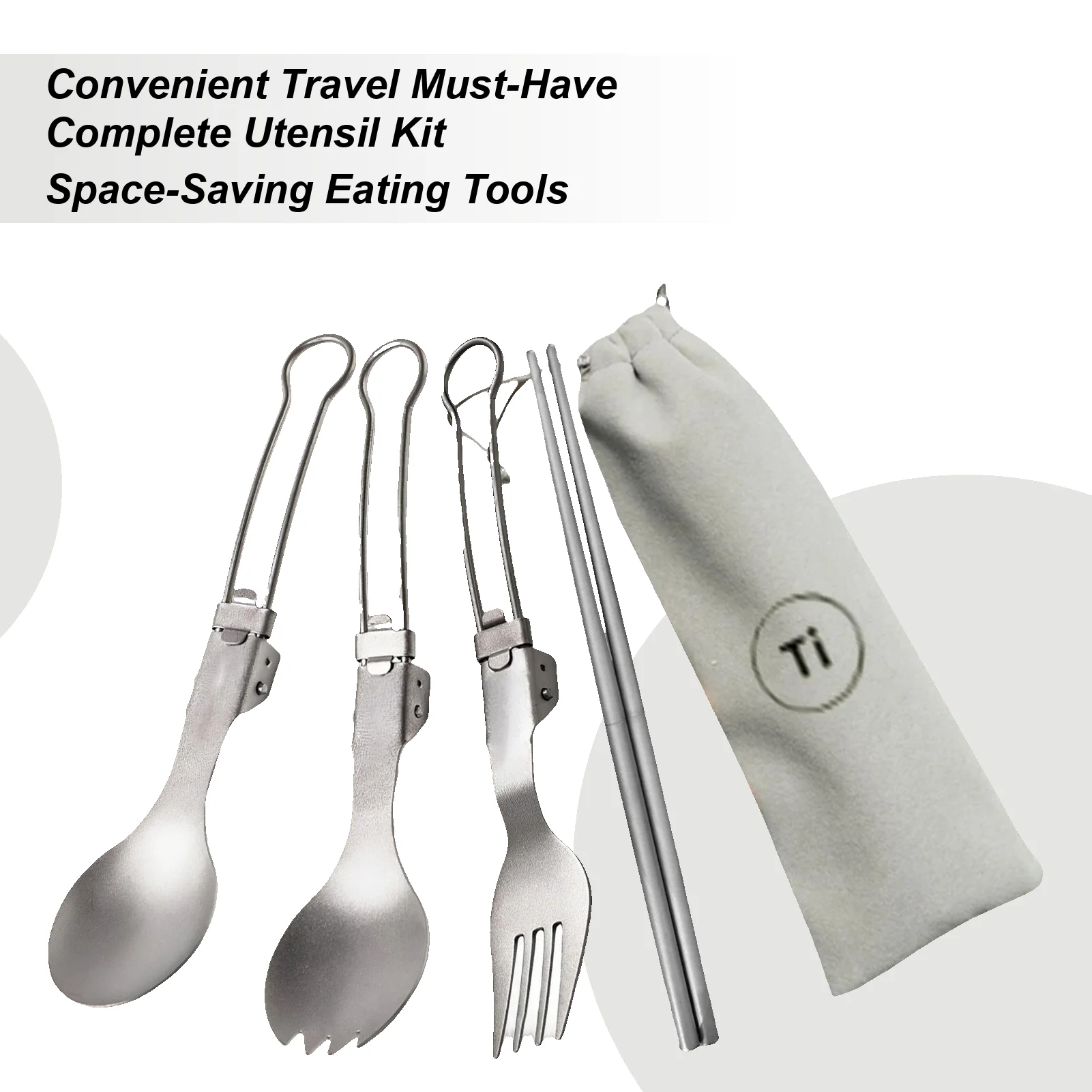 4PCS Travel Utensils Titanium Reusable Cutlery Kit Portable Camping Cutlery for Family Friends Adults Men Women Outdoor
4PCS Travel Utensils Titanium Reusable Cutlery Kit Portable Camping Cutlery for Family Friends Adults Men Women Outdoor