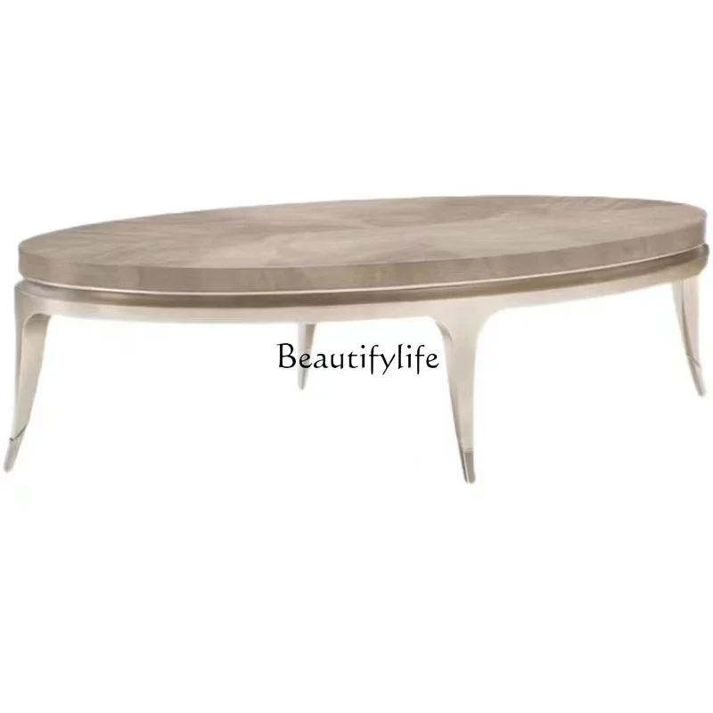 American light luxury solid wood coffee table simple modern small apartment home living room designer art oval coffee table
American light luxury solid wood coffee table simple modern small apartment home living room designer art oval coffee table