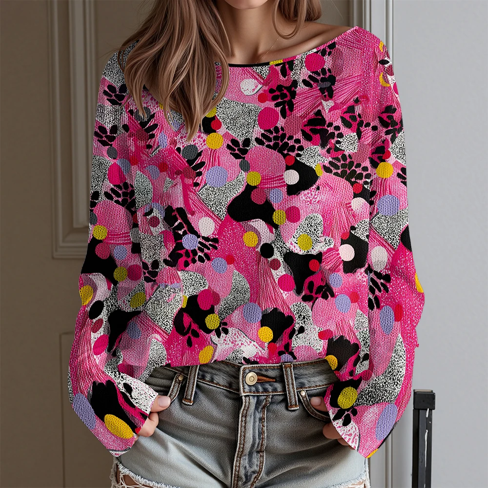 2025 Women's Knitted Crewneck Sweater Casual Long Sleeve Pullovers Tops Autumn Winter Printing Christmas Clothes Streetwear
2025 Women's Knitted Crewneck Sweater Casual Long Sleeve Pullovers Tops Autumn Winter Printing Christmas Clothes Streetwear