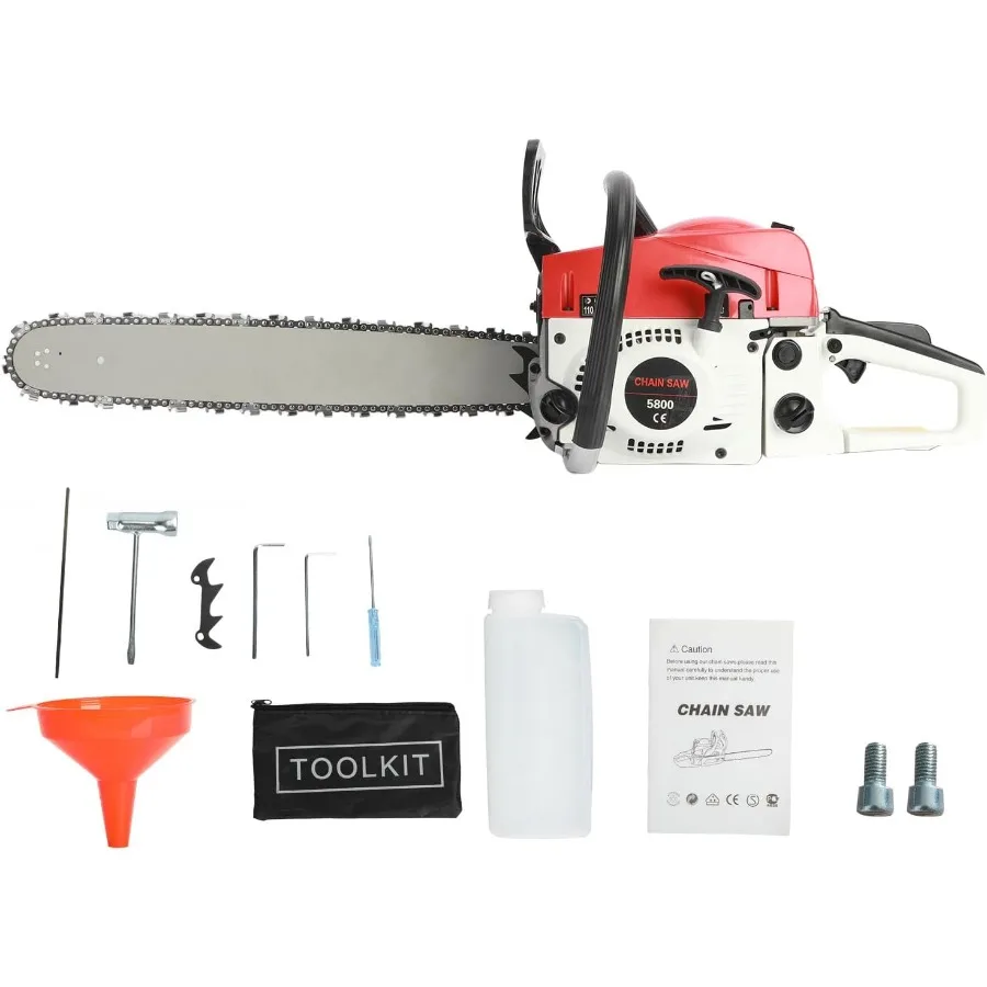 Gas Chainsaw 20 Inch 58CC 8500RPM Gas Powered Chainsaw Multifunctional High Power Chain Saws Handheld Cutting Wood Chainsaws Lo
Gas Chainsaw 20 Inch 58CC 8500RPM Gas Powered Chainsaw Multifunctional High Power Chain Saws Handheld Cutting Wood Chainsaws Lo