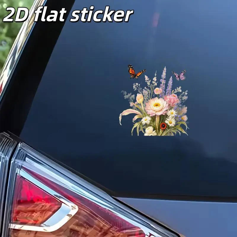 1Pc 2D Flat Vibrant Floral Bouquet Butterfly Waterproof Vinyl Sticker for Car Window Body Skateboard Decor
1Pc 2D Flat Vibrant Floral Bouquet Butterfly Waterproof Vinyl Sticker for Car Window Body Skateboard Decor
