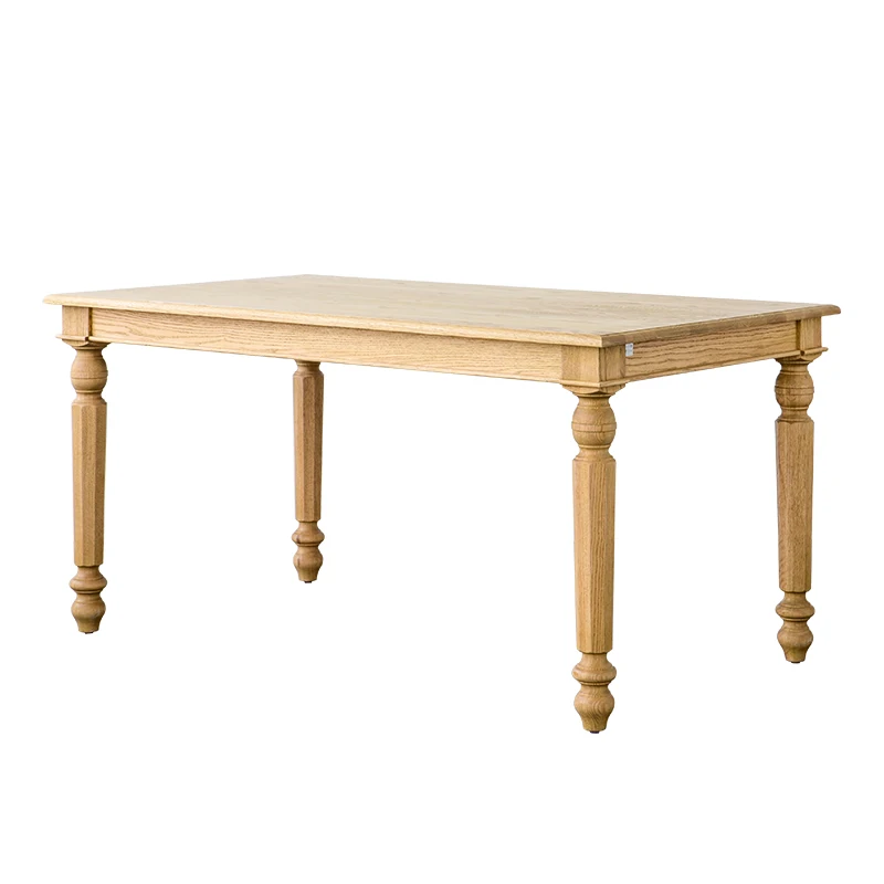 Solid wood European dining table American country oak dining table and chairs simple small apartment Mediterranean rectangular a
Solid wood European dining table American country oak dining table and chairs simple small apartment Mediterranean rectangular a