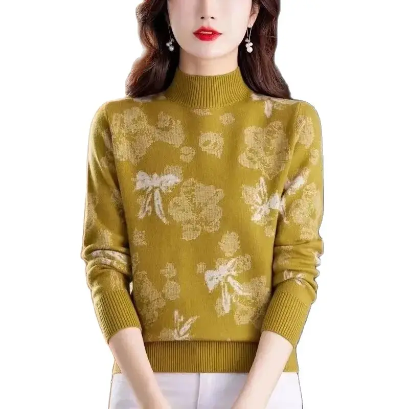 New 2024 Sweaters Long Sleeves Knitwear High-End Bottoming Shirt Half-High Collar Women's Loose Thin Autumn Winter With
New 2024 Sweaters Long Sleeves Knitwear High-End Bottoming Shirt Half-High Collar Women's Loose Thin Autumn Winter With