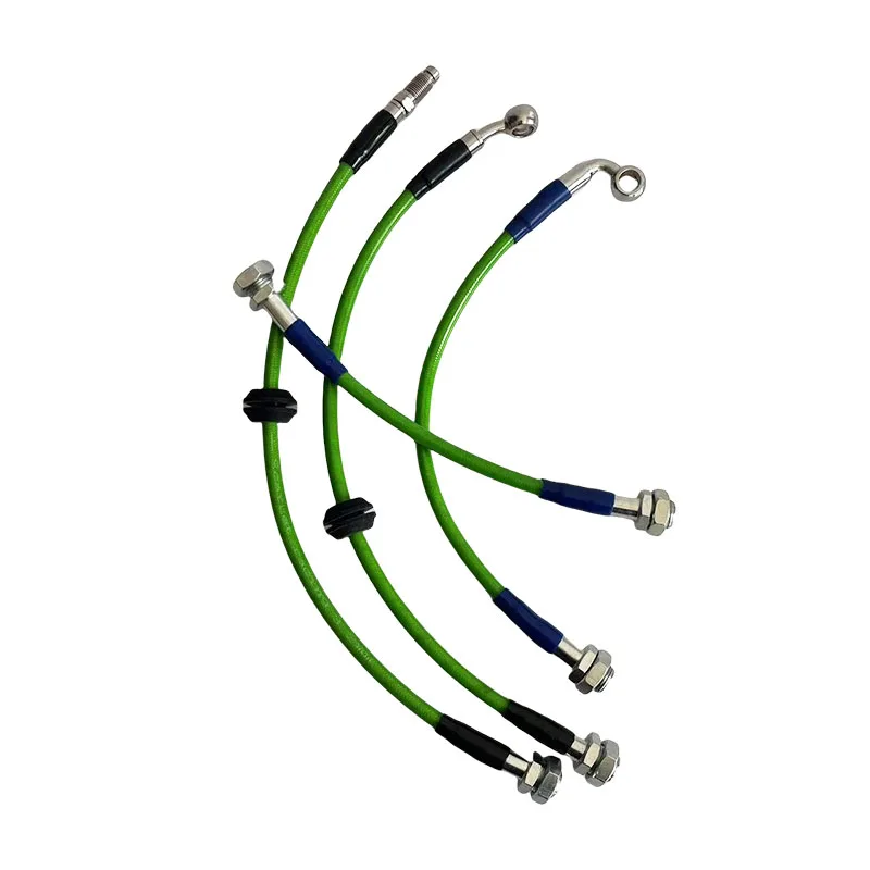 Automotive Aeronautical Brake Hoses Stainless Steel fittings M10x1 Car Hydraulic Braided Brake Clutch Pipe Line Green AN3 PTFE
Automotive Aeronautical Brake Hoses Stainless Steel fittings M10x1 Car Hydraulic Braided Brake Clutch Pipe Line Green AN3 PTFE