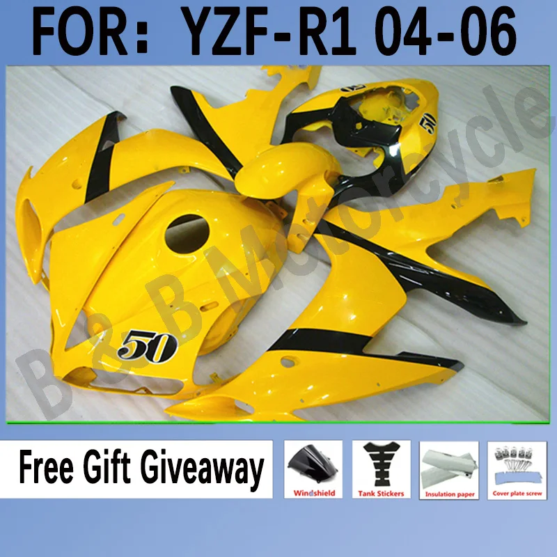 Motorcycle Fairing kit fits Yamaha YZF-R1 2004 2005 2006 YZF1000 04 05 06 Fairing Yellow Black motorcycle Bodywork
Motorcycle Fairing kit fits Yamaha YZF-R1 2004 2005 2006 YZF1000 04 05 06 Fairing Yellow Black motorcycle Bodywork