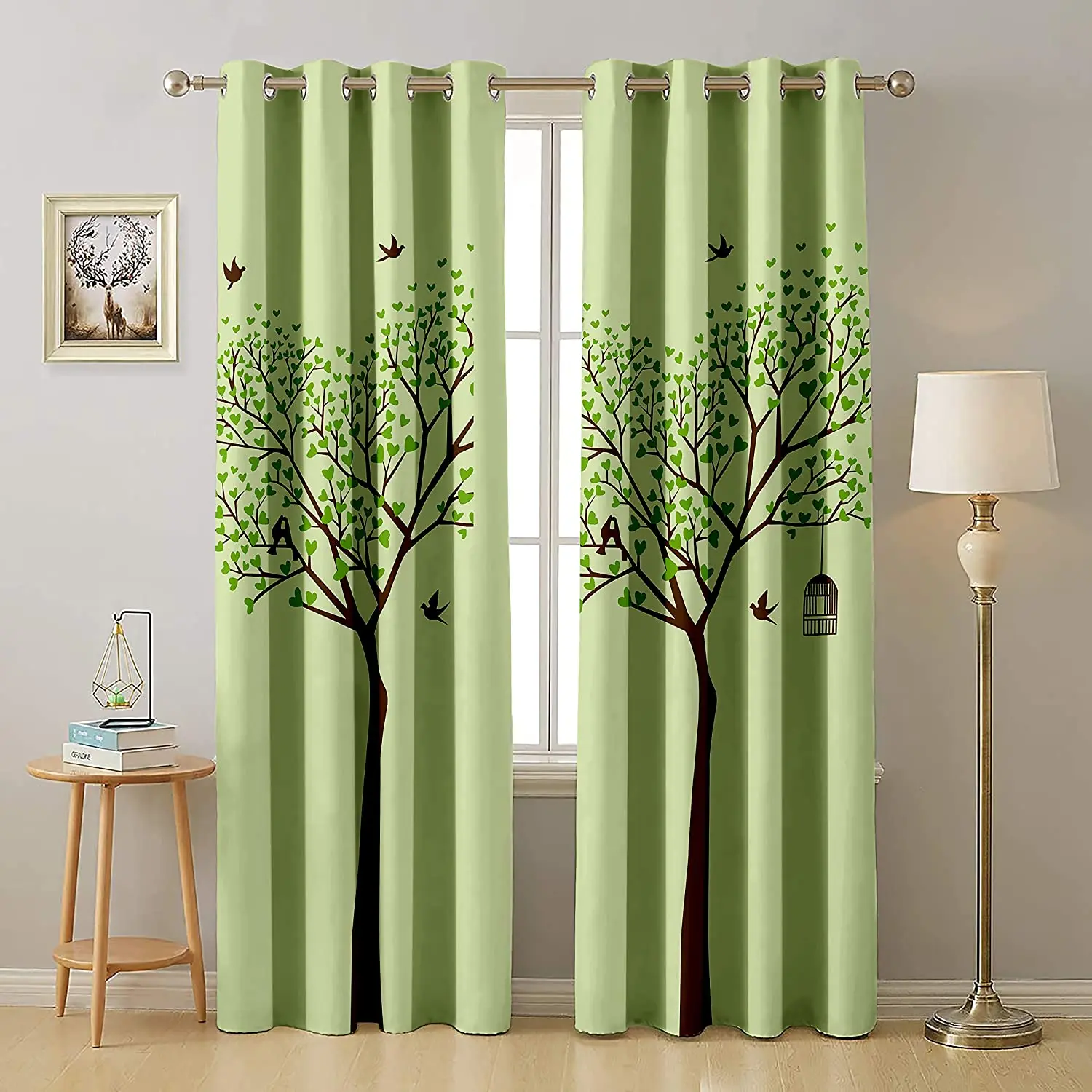 3D Digital Printed Green Background Tree Forest Curtain for Bedroom, Curtains for Window
3D Digital Printed Green Background Tree Forest Curtain for Bedroom, Curtains for Window