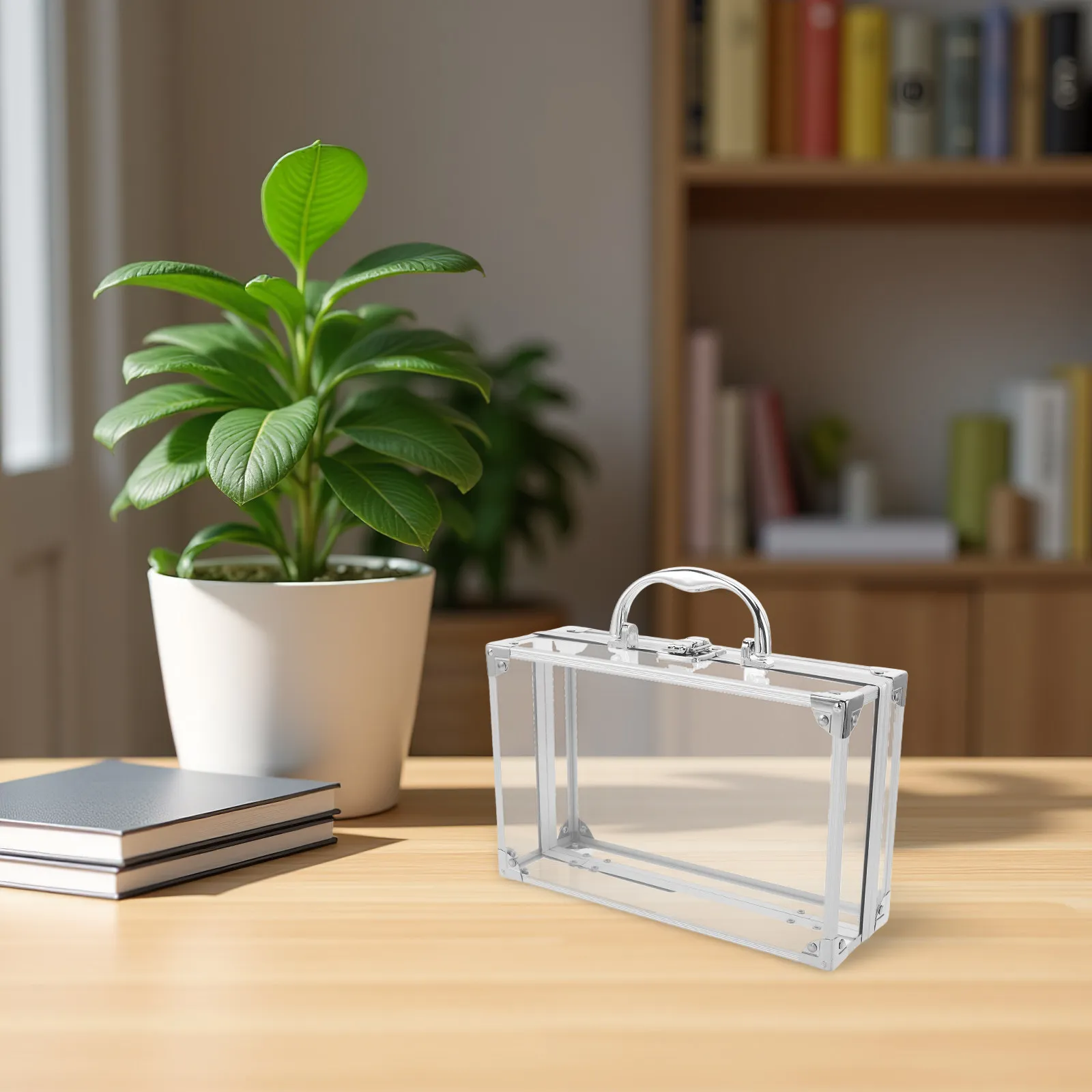 Clear Book Carrying Case with Handle Transparent Waterproof Book Storage Container for Textbooks School Office Home Organization
Clear Book Carrying Case with Handle Transparent Waterproof Book Storage Container for Textbooks School Office Home Organization