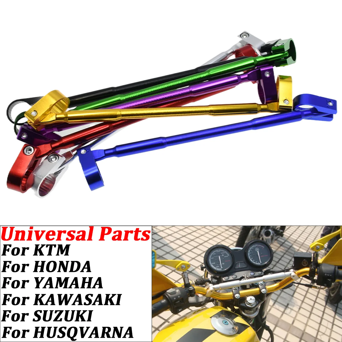 22mm Alloy Aluminum Motorcycle Handlebar Brace Crossbar Modified Strengthen Handle Bar Clamp Balance Beam Cross Dirt Bike
22mm Alloy Aluminum Motorcycle Handlebar Brace Crossbar Modified Strengthen Handle Bar Clamp Balance Beam Cross Dirt Bike