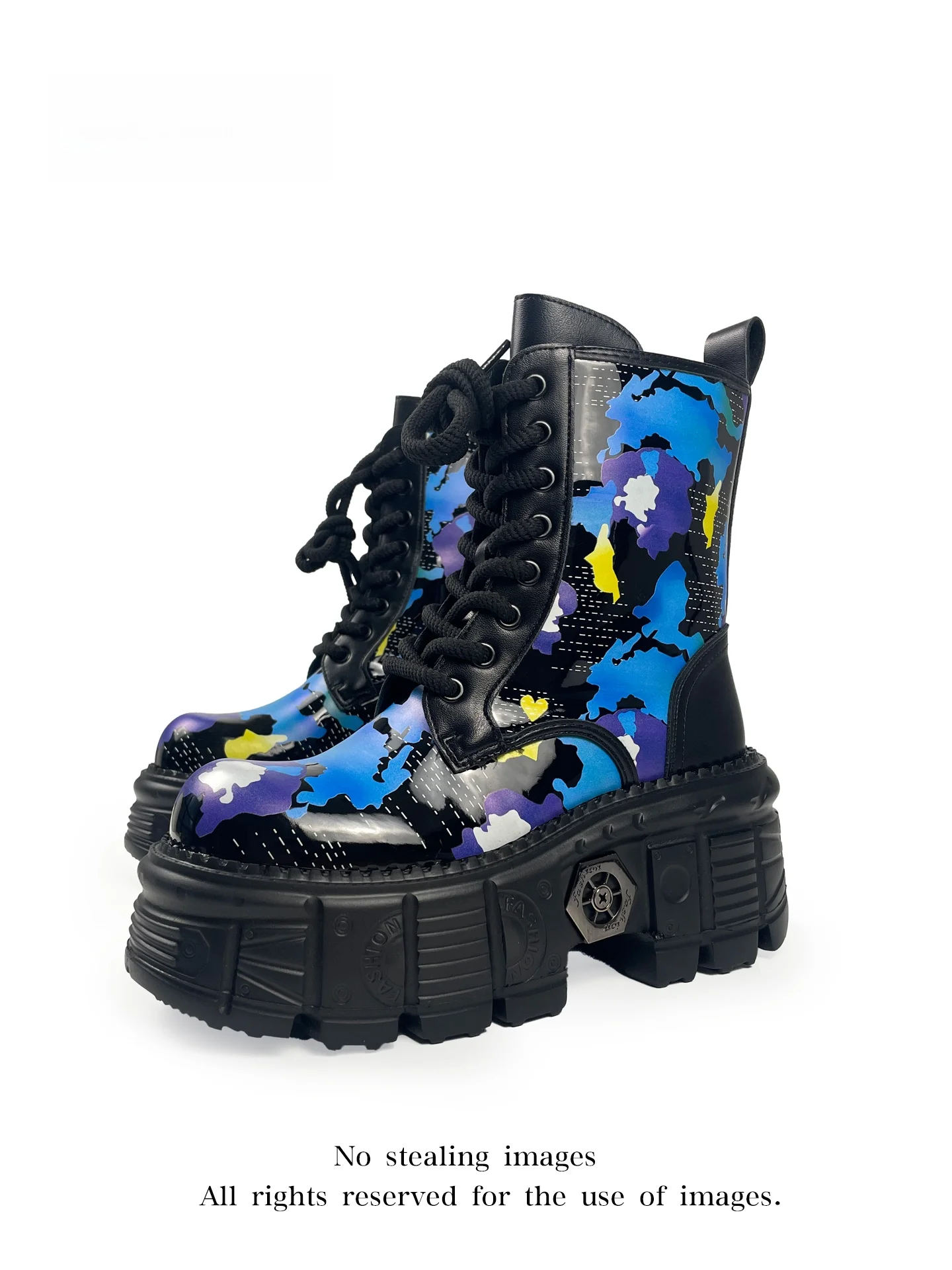 MIbvias Punk Style Thick Bottom Boots Unisex Heightening Winter Warm round Toe Zipper Closure Waterproof Rubber Sole
MIbvias Punk Style Thick Bottom Boots Unisex Heightening Winter Warm round Toe Zipper Closure Waterproof Rubber Sole